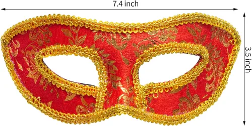 Vista 2 de Yookat 14 máscaras de mascaradas vintage antiguas máscaras venecianas Mardi Gras máscara de mascarada