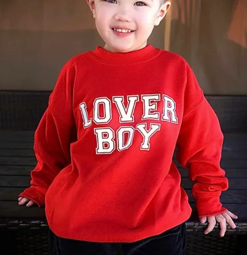 Vista 138 de Traje de San Valentín para bebé, niña, niño, traje de San Valentín, sudadera de manga larga con estampado de corazón