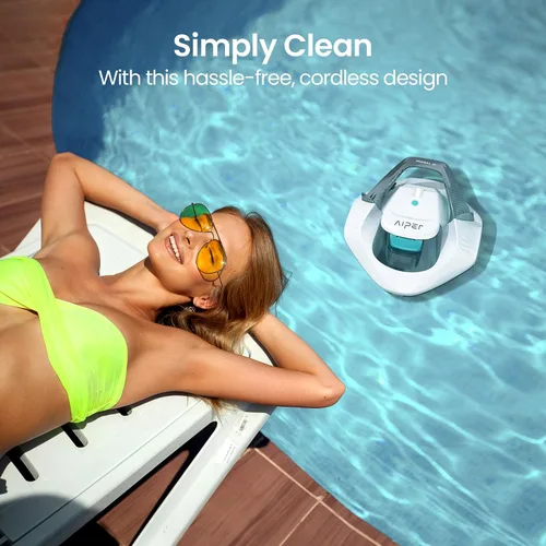 Vista 3 de AIPER Seagull SE 2025 Cordless Robotic Pool Vacuum with 1200GPH Strong Suction, Lasts 90 Mins Runtime, LED Indicator,Pool Vacuum for Above-Ground