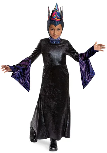 Vista 2 de Disfraz Deluxe de Reina Malvada de Blancanieves Live Action para Niña Multicolor