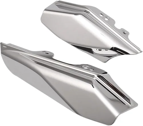 Vista 4 de Deflector de aire cromado de marco medio compatible con Harley Davidson Touring Street Electra Glide Road King FLHR FLHX FLTR FLHT 2001-2008 2005