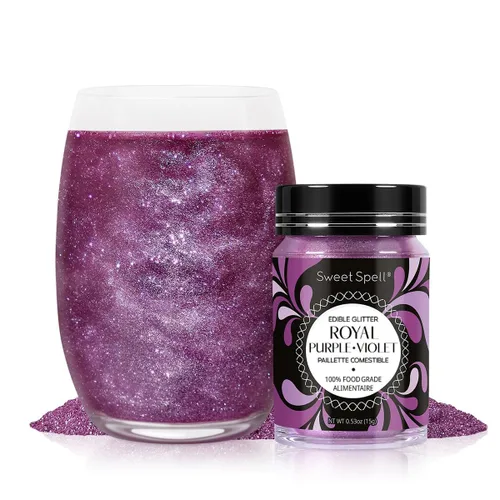 Vista 10 de Sweet Spell - Purpurina comestible (15g) - Destellos brillantes para bebidas, pasteles, cócteles - Purpurina 100% comestible y de grado alimenticio