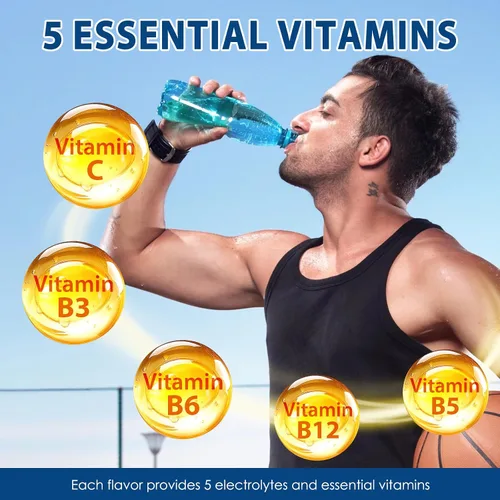 Vista 5 de Paquetes de polvo de electrolitos de frutas orgánicas, hidratación intravenosa diaria con 7 electrolitos esenciales y 5 vitaminas, sin azúcar y cero