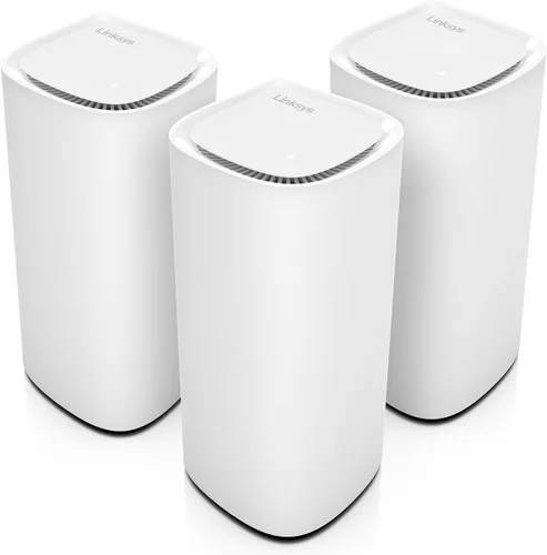 Vista 8 de Linksys Sistema Velop Pro 7 WiFi Mesh Dos enrutadores cognitivos de triple banda de malla con velocidades de más de 10 Gbps Cobertura para todo