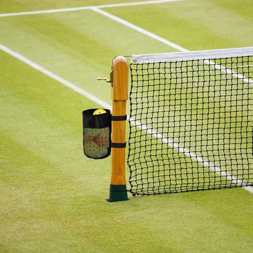 Vista 6 de Soporte de bola de pickleball ajustable, bolsa de malla de nailon para colgar, cesta de almacenamiento plegable con capacidad para 6-8 bolas, cierre