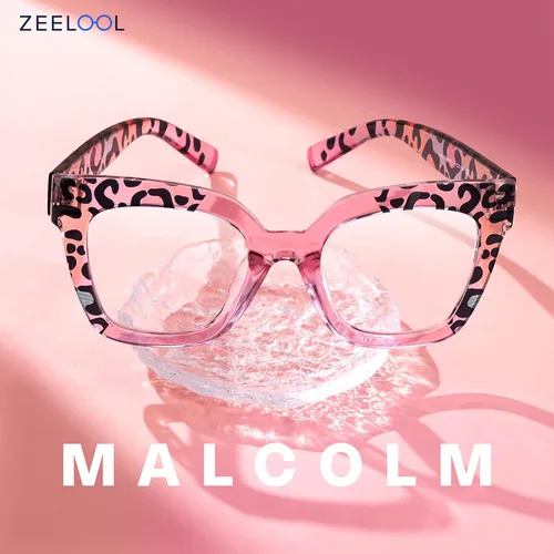 Vista 41 de Zeelool Gafas de luz azul para mujer de moda de tira cuadrada de moda gafas de computadora gafas antifatiga ocular Malcolm JGA000269-22B