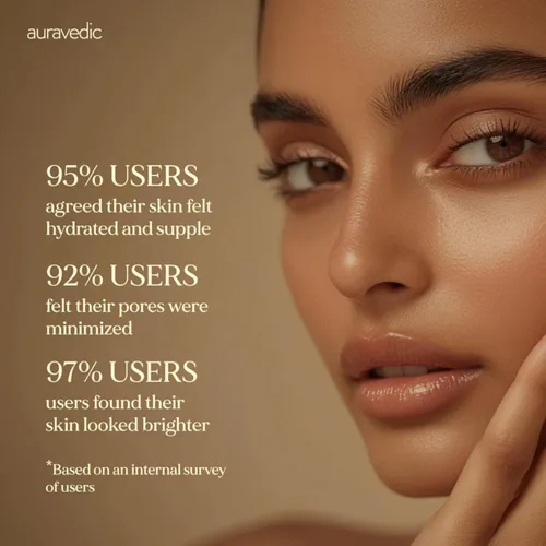 Vista 6 de Auravedic Aceite de cúrcuma para una piel brillante Aceite de masaje facial con azafrán y ashwagandha Apoya la luminosidad y la claridad