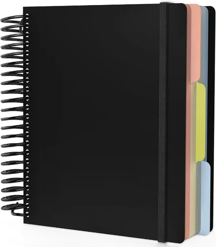 Vista 17 de EUSOAR - Cuaderno en espiral de papel gráfico, tamaño A4 de 9.25" x 11.7", gran cuaderno de 3 asignaturas, cuaderno de diario de tapa dura