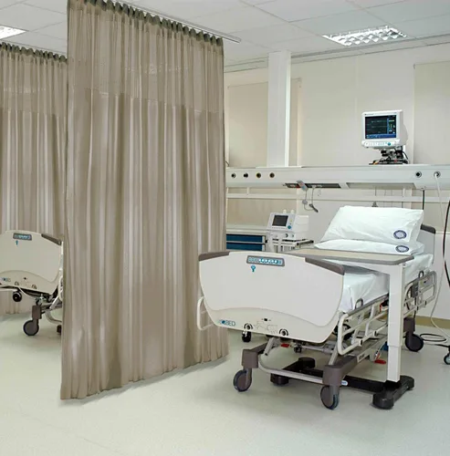Vista 11 de Frelement Cortina médica con ganchos planos, cortinas divisoras de privacidad para hospital, clínica médica, spa, laboratorio, oficina, guardería