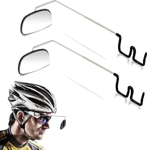 Vista 9 de Accmor Espejo de gafas para bicicleta, espejo de gran angular ajustable de 360 grados, accesorios de conducción, paquete de 1