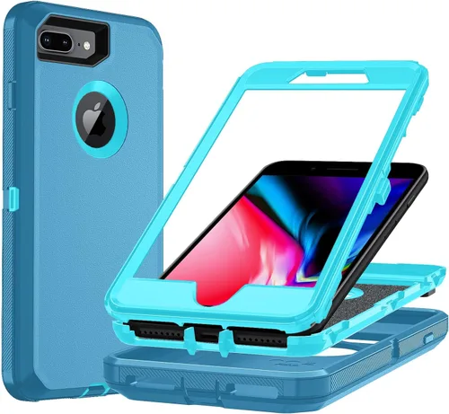 Vista 12 de Funda para iPhone 7/8Plus, iPhone 8 Plus y 7 Plus, resistente protección para teléfono, a prueba de golpes, a prueba de polvo, a prueba de caídas