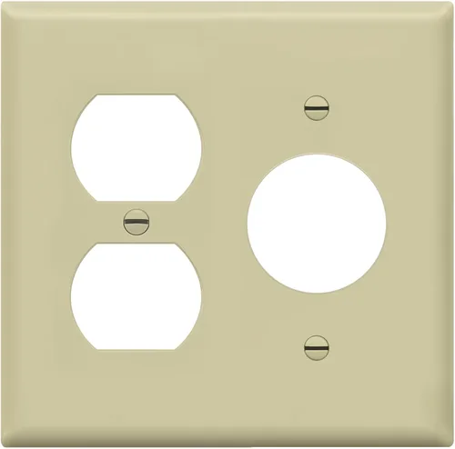 Vista 18 de ENERLITES Combinación de salida dúplex / receptáculo individual de 1.406 pulgadas, cubierta de placa de pared con orificio, tamaño estándar de 2