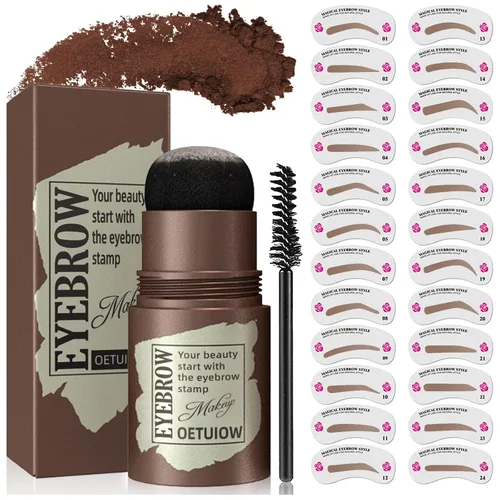 Vista 5 de Kit de plantillas para cejas y cejas, kit de plantillas para cejas para principiantes, 24 kits de modelado de cejas reutilizables y lavables, kit