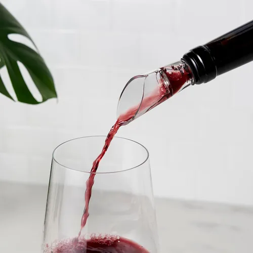 Vista 4 de True Boquilla para aireador de vino aéreo, vertederos de aireación para botellas de vino, transparente