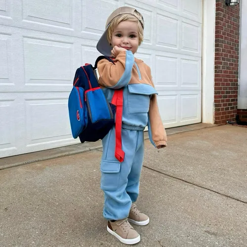 Vista 7 de mibasies Mochila para niñas y niños, ideal para niños y niñas, mochila para preescolar jardín de infantes y primaria, Azul oscuro, Niños-12L US