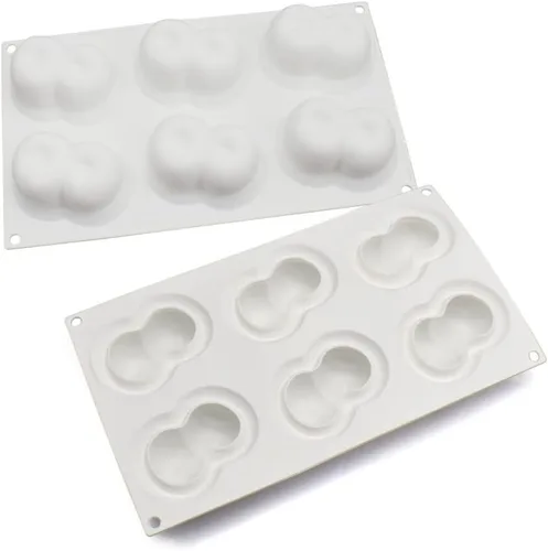 Vista 8 de Surakey Molde de cereza de 6 cavidades para hornear, postre, gelatina, helado, formas de frutas, molde de silicona para chocolate, dulces