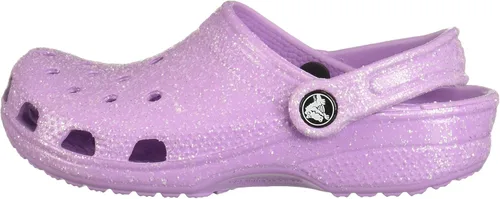 Vista 10 de Crocs Zuecos clásicos brillantes unisex para adultos, zapatos metálicos y con purpurina, Metálico
