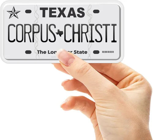 Vista 45 de Calcomanía para placa de matrícula de Texas, elige entre más de 50 ciudades de TX, calcomanía para parachoques de Texas para automóvil, calcomanías