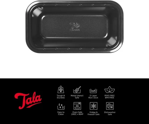 Vista 2 de Tala Performance, molde para pan de 1 libra, acero al carbono de calibre profesional con revestimiento antiadherente Whitford Eclipse, lata