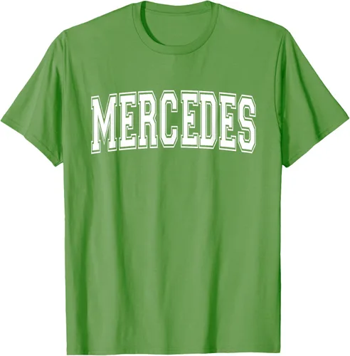 Vista 15 de MERCEDES TX TEXAS USA - Camiseta deportiva vintage estilo Varsity, Negro, S