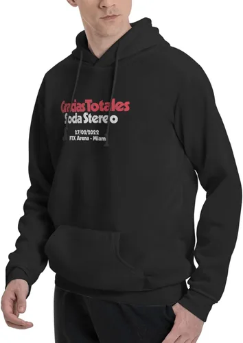 Vista 3 de furno Soda Stereo Hoodie Mens Casual Athletic Workout Pullover Hooded Sweatshirt With Pockets