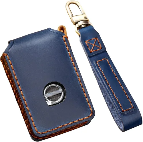 Vista 10 de SANRILY Funda inteligente para llave Volvo 2021 con control remoto sin llave de protección completa, Negro, Mediana