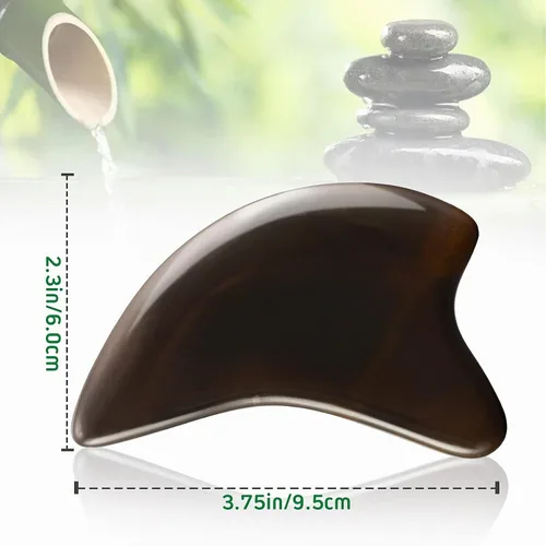 Vista 5 de Bian Stone Gua Sha Herramientas Faciales Raspar Masaje Cara Guasha Junta Raspar Placa