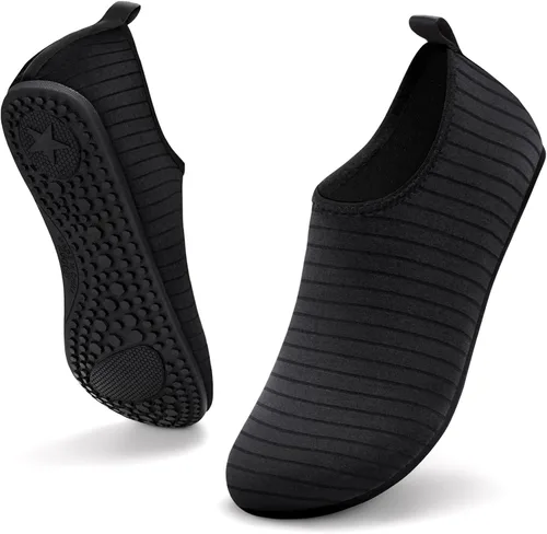 Vista 3 de Homitem Zapatos de agua para hombre y mujer, zapatos de playa descalzos, zapatos de piscina de secado rápido, calcetines de yoga para mujeres
