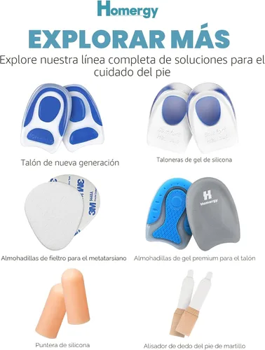 Vista 9 de Homergy - Almohadillas metatarsianas para pies - Cojines de gel suave para la bola del pie para alivio del dolor, diseño de manga ultradelgada, se