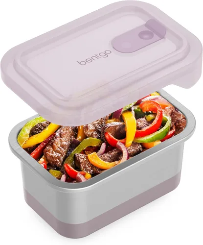 Vista 9 de Bentgo MicroSteel Heat & Eat - Contenedor de acero inoxidable a prueba de fugas Microwave-Safe, Airtight, Easy to Clean, Lightweight Food Storage