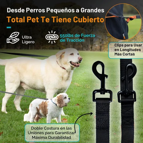 Vista 5 de Correa de 15 pies de largo para perros, correa de línea larga para entrenamiento y comandos a distancia, nailon, resistente, ideal para razas