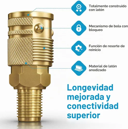 Vista 5 de 14 piezas de accesorios de manguera de aire NPT de 1/4 pulgadas, accesorios para herramientas de aire, accesorios de compresor de aire, conexión
