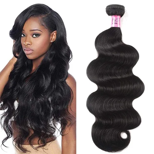 Vista 16 de Unice - Cabello ondulado brasileño 8A, cabello virgen, 3 unidades, extensiones tejidas de 100 % cabello humano, color natural, 3.3 a 3.5 onzas