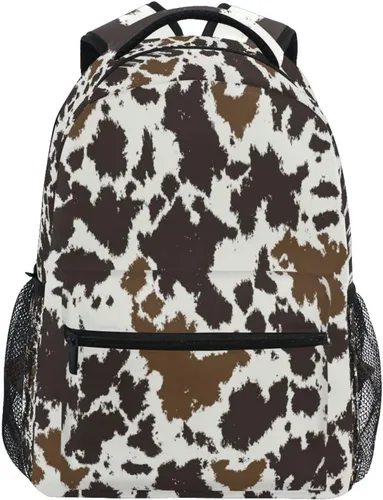 Vista 9 de Kcldeci Mochila escolar para niños pequeños, diseño de leopardo, leopardo, arcoíris, para niños, niñas, mochila escolar para libros de primaria A01