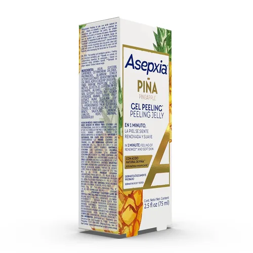 Vista 7 de Asepxia Peeling facial, exfoliante facial con enzima natural de piña, no abrasiva, suave, hidratante, limpiadora y exfoliante para el cuidado