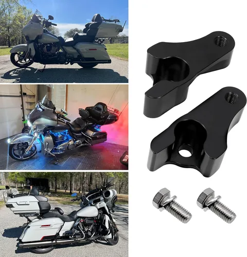Vista 5 de RYANSTAR RACING Kit de bloques de bajada de 2 pulgadas, bloques de bajada de golpe trasero compatibles con Harley Davidson Touring Street Glide