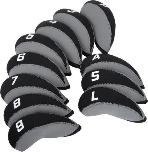 Vista 10 de Fundas de Hierro de Golf para Palos de Golf Juego de Fundas de Hierro de Golf de Neopreno 11pcs/10pcs Fundas para Cabezas de Hierro de Golf Fundas