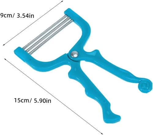 Vista 2 de Healifty Depilación de resorte, 2 unidades, depilación facial portátil, depiladora de roscado, depiladora manual de belleza para mujeres (azul)
