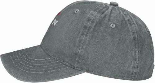 Vista 4 de wikjxiz I Love Tren - Gorra de béisbol negra a la moda, ajustable, de mezclilla lavada, de algodón, para hombres y mujeres