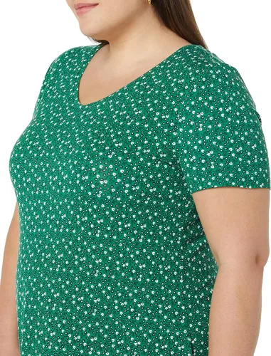 Vista 5 de Tienda Essentials Vestido de manga corta regular con cuello en V para mujer
