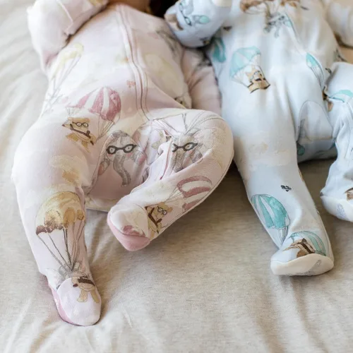 Vista 180 de Burt's Bees Baby - Pijama de una pieza para bebé, mameluco para dormir y jugar, algodón 100% orgánico, cremallera frontal