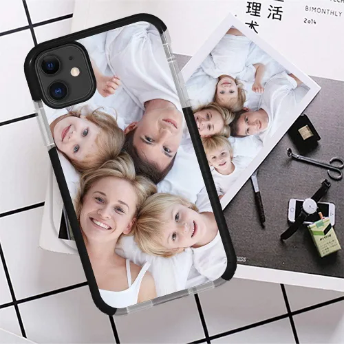 Vista 7 de Styletify Funda de teléfono con foto personalizada para iPhone 11, collages de múltiples imágenes, funda de impacto personalizada a prueba
