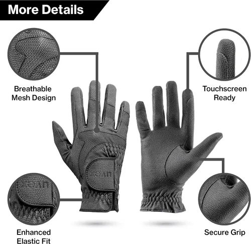 Vista 2 de Uvex i-Performance 2 - Guantes de equitación con agarre altamente elástico, compatibles con pantalla táctil