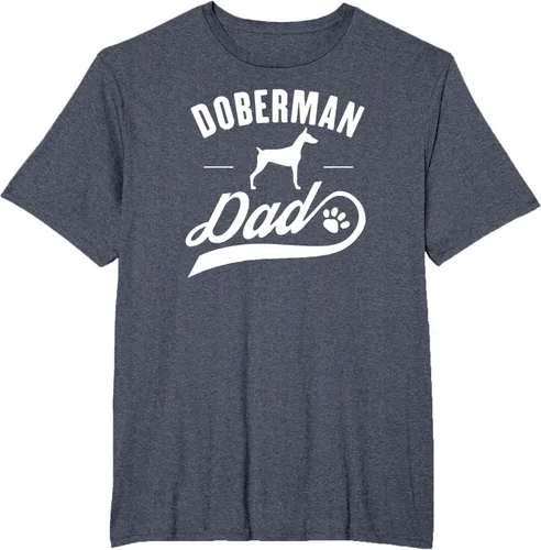 Vista 73 de Doberman Dad - Camiseta para amante del dueño del perro, Negro, S