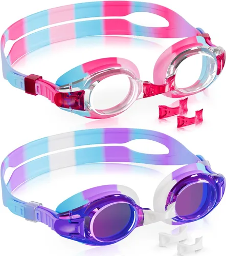Vista 21 de Aegend - Paquete de 2 gafas para niños, gafas de natación para niños de 4 a 16 años, niños y niñas jóvenes, gafas de piscina antivaho, impermeables