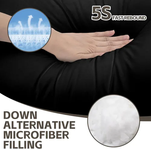 Vista 3 de HIMOON Almohadas de cama para dormir paquete de 4, juego de almohadas refrescantes de tamaño estándar de 4, funda de microfibra de alta gama