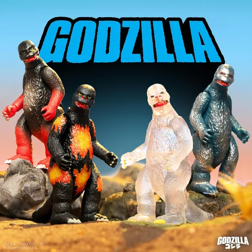 Vista 7 de Super7 Toho Shogun Godzilla Caja Ciega Figuras de Reacción Planas - (Paquete de 12) 3.75" Figuras de Acción Toho Godzilla Coleccionables de Monstruo