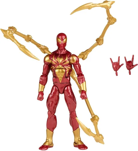 Vista 4 de Marvel Legends Series Spider-Man Figura de Acción Iron Spider de 6 pulgadas, Incluye 2 Accesorios
