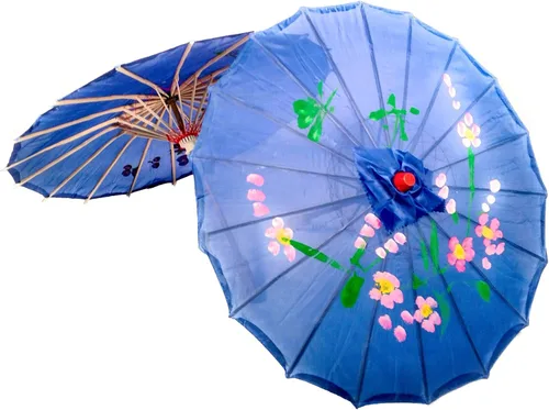 Vista 2 de TJ Global Paquete de 2 paraguas chino japonés de 33 pulgadas para bodas, fotografías, disfraces, cosplay, decoración y otros eventos, 2 paraguas