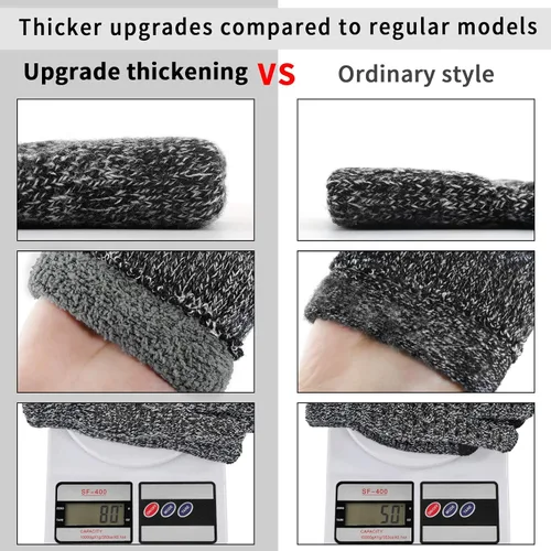 Vista 9 de Achiou Guantes de invierno para hombres y mujeres, guantes para pantalla táctil, gel de silicona antideslizante grueso mejorado, forro térmico